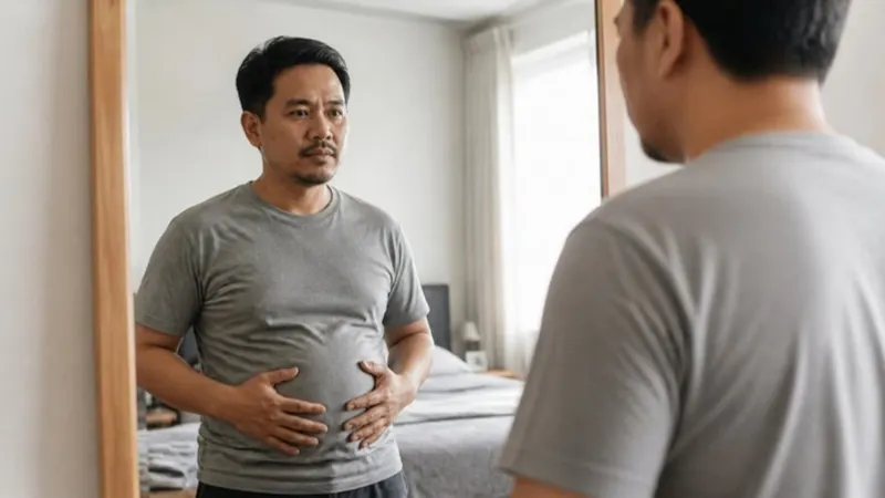 GLP-1 weight loss treatment for stubborn male belly fat