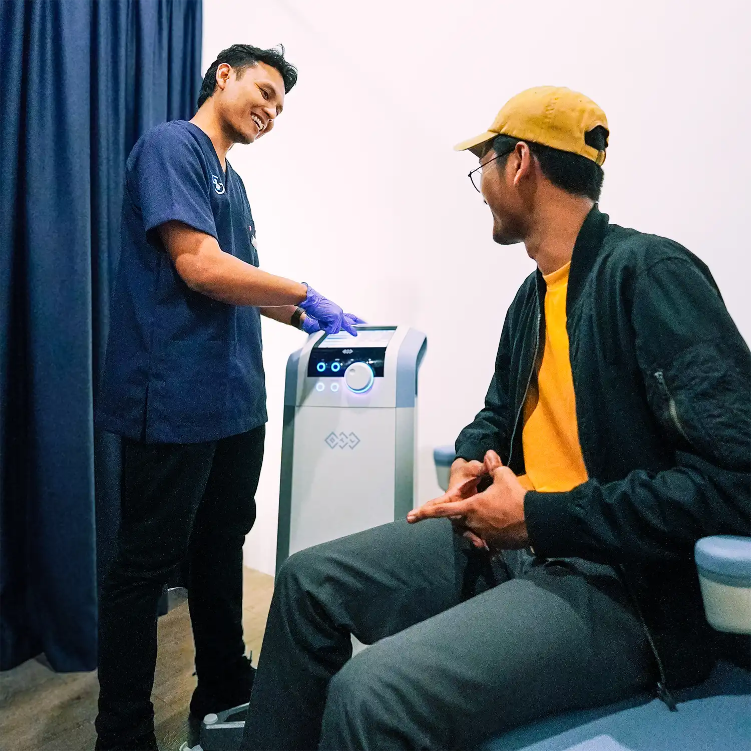 Medical Assistant Perform Kegel Chair Therapy at SuamiSihat Clinic
