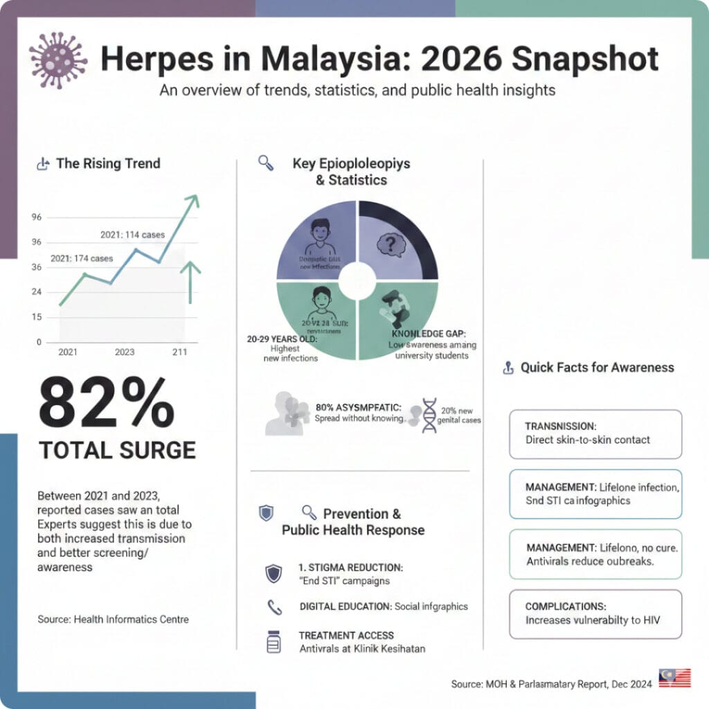  herpes in malaysia infographic